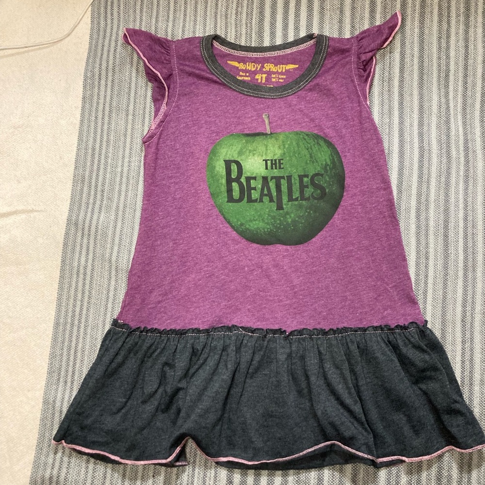 The Beatles Kids Band TShirt Dress Size 4T rowdy sprout authentic designer brand